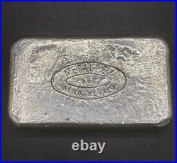 Rare Metalrex 5.12 Ounce Vintage Silver Bar Ingot Fine. 999 Reno Nevada