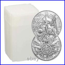 Roll of 20 1 Troy oz Dead Men Tell No Tales Design. 999 Fine Silver Round