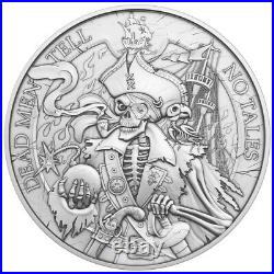 Roll of 20 1 Troy oz Dead Men Tell No Tales Design. 999 Fine Silver Round