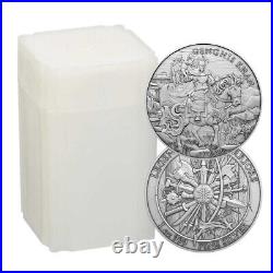 Roll of 20 1 Troy oz Genghis Khan Design. 999 Fine Silver Round