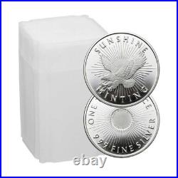 Roll of 20 1 Troy oz Sunshine Minting. 999 Fine Silver Round Mint Mark SI