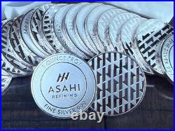 Roll of 20 One Troy Ounce. 999 Fine Silver Rounds FULL ROLL Asahi l