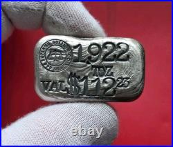 Rutland Bullion Co. 1.922 oz Vintage Style Hand Poured Silver Bar. 999 Fine