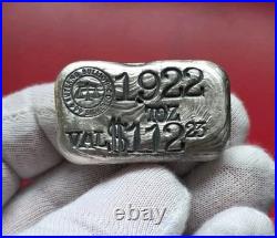 Rutland Bullion Co. 1.922 oz Vintage Style Hand Poured Silver Bar. 999 Fine