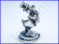 SALE 1 oz Hand Poured. 999+ Fine Silver Bar Statue Scrooge McDuck v3 Bullion