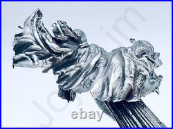 SALE 2.7oz Hand Poured Pure Silver Bar. 999 Fine Lady Death Bullion Art Statue