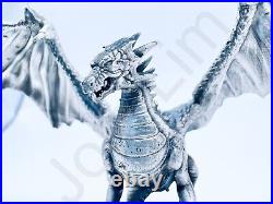 SALE 2.8 oz Hand Poured Pure Silver Bar 999 Fine Bullion Statue Dragon King