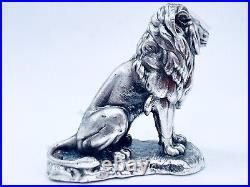 SALE 2.8 oz Hand Poured Silver Bar. 999+ Fine Zodiac Leo Lion Bullion Statue