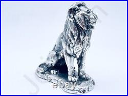 SALE 2.8 oz Hand Poured Silver Bar. 999+ Fine Zodiac Leo Lion Bullion Statue