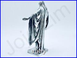 SALE 2.9 oz Hand Poured Silver Bar. 999+ Fine Jesus Cast Bullion Art Statue