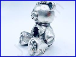 SALE 2.9oz Hand Poured Silver Bar. 999 Fine Teddy In Love Bullion Cast Statue