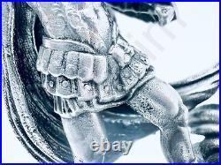 SALE 3 oz Hand Poured Silver. 999+ Fine St Archangel Michael Bullion Statue