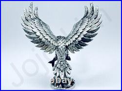 SALE 3 oz Hand Poured Silver Bar. 999+ Fine Eagle Cast Bullion 3D Art Statue