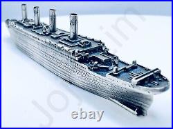 SALE 3 oz Hand Poured Silver Bar. 999+ Fine Titanic Ship Cast Bullion Statue