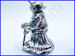 SALE 3 oz Hand Poured Silver Bar 999 Fine Wise Yoda Cast Bullion Art Statue