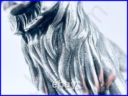 SALE 3 oz Hand Poured Silver Bar Pure 999 Fine Zodiac Leo Lion Bullion Statue
