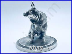 SALE 4.5oz Hand Poured 99.9% Silver Bar Statue Taurus Bull. 999+ Fine Bullion