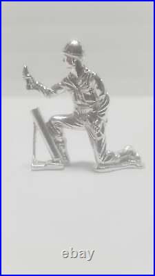 SALE 999 Fine Silver Army Man Silver Toy Soldier Lot of 12