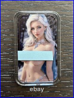 SEXY! Princess SELSA 1 Troy Oz. 999 Fine Silver Colorized Bar With COA