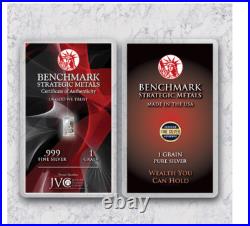 SILVER100 BARS 1/15GRAM. 999 FINE PURE SILVER BAR 100 PACK RED PURE BULLION 7a