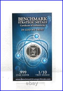 SILVER 1/10 OUNCE INVESTMENT ROUND PURE 999 FINE 10 PACK STACKERS & PREPPERS 14d