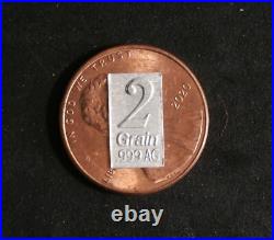 SILVER BARS 999 FINE BULLION 100 PAK OF ATTRACTIVE BARTER BARS 20c