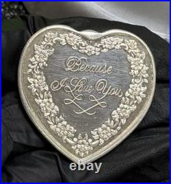 SWEETHEART SILVER HEART, 1oz. 999 FINE SILVER, FOR SOMEONE SPECIAL