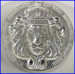 Scottsdale Mint 100 Gram Lion Stacker Round 999 Fine Silver Bullion