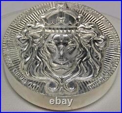 Scottsdale Mint 100 Gram Lion Stacker Round 999 Fine Silver Bullion