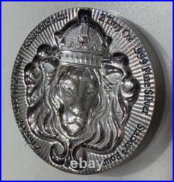 Scottsdale Mint 2 oz. 999 Fine Silver Lion Stacker Round RARE TONED Bullion