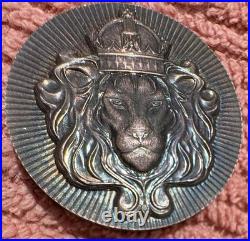 Scottsdale Mint 2 oz. 999 Fine Silver Lion Stacker Round RARE TONED Bullion