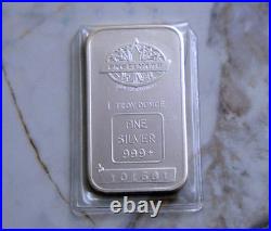 Sealed 1981 Engelhard Maple Leaf 1 oz. 999 Fine Silver Bar