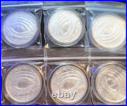 Set of 6 / 1 Troy Ounce of. 999 Fine Silver Bullion / World of Dragons / GSM