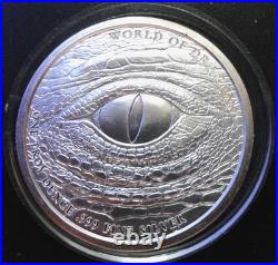 Set of 6 / 1 Troy Ounce of. 999 Fine Silver Bullion / World of Dragons / GSM