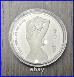 Sexy! 1 Oz. 999 Fine Silver Art Round Ladies Heads Vs. Tails Hot Silver Co