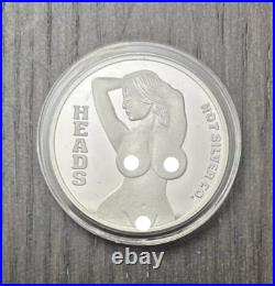 Sexy! 1 Oz. 999 Fine Silver Art Round Ladies Heads Vs. Tails Hot Silver Co