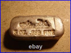 SilverTowne Vintage Serial Numbered 999 Fine Silver 5 oz Loaf Bar Bullion RARE