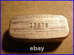 SilverTowne Vintage Serial Numbered 999 Fine Silver 5 oz Loaf Bar Bullion RARE