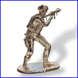 Silver Army Man Figurine. 925.999 Fine 22g Avg Tactical Soldier Bullion