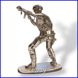 Silver Army Man Figurine. 925.999 Fine 22g Avg Tactical Soldier Bullion