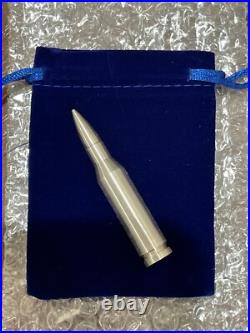 Silver Bullet Bullion. 308 Cal 2oz Fine Silver Werewolf Ammo in a Gift Pouch