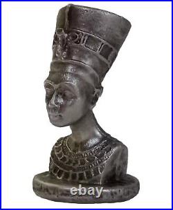 Silver Bullion 999 Fine Silver Queen Nefertiti Statue Made Of Pure Silver