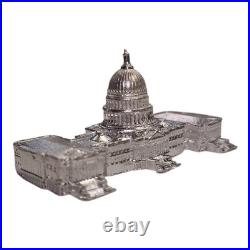 Silver Capitol Building Statue. 95.999 Fine 89g Art Bullion DC Collectible