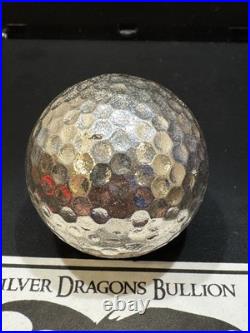 Silver Dragons Bullion Poured 12 Ounce Golf Ball 999 Fine RARE Silver Dragons Bullion Poured 12 Ounce Golf Ball 999 Fine RARE