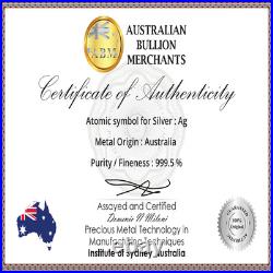 Silver Ingot 50 Grams 999.5 Fine Certified Bullion Grade Bar Hand Poured