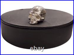 Silver Skull Figurine. 999 Fine Bullion Over 1 Troy Oz Pure Silver Hand Cast