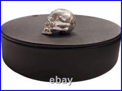 Silver Skull Figurine. 999 Fine Bullion Over 1 Troy Oz Pure Silver Hand Cast