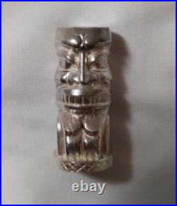 Silver TOTEM POLE 3 pieces fit together on stand. 999 fine silver, total 6.6 oz