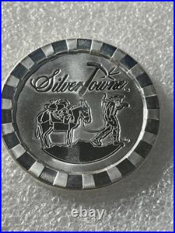 Silver Towne 1 Troy Oz. 999 Fine Silver Poker Chip Style Stacker