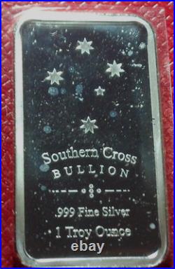 Southern Cross Bullion-Australian Bar 1 Troy oz. 999 Fine Silver-Sealed